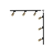 Lištové svietidlá SET 6x GU10 2 m čierno zlatá Zuma Line Tube Track 3563