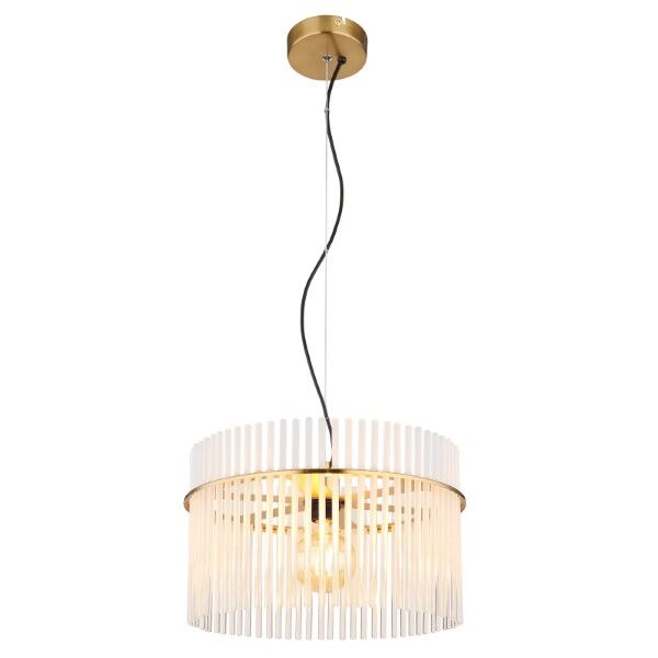 GLOBO 15698HM GORLEY závesné svietidlo D400mm 1xE27 zlatá, biela