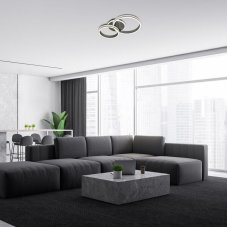RABALUX 2229 Avalon stropné svietidlo LED 50W/3150lm 4000K kartáčovaný hliník, biela