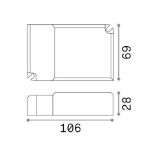 Ideal lux Pro 247847 LED PANEL DRIVER DALI/PUSH 45W 1000mA příslušenství - ovladač