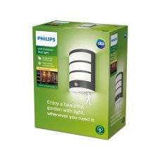 Philips 8719514417632 Python venkovní nástěnné svítidlo se senzorem LED 6W/450lm 2700K IP44 antracit