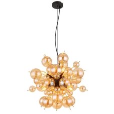 GLOBO 15633HA UDO závěsné svítidlo D550mm 6xE14 černá matná, jantarová