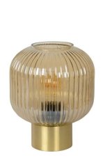 Lucide 45586/20/62 MALOTO stolní lampa Ø20cm E27 / 40W jantarová / zlatá