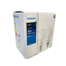 Philips 8719514471078 LED žárovka CorePro E27 4,9W/40W 470lm 2700K A60 bílá 2-set