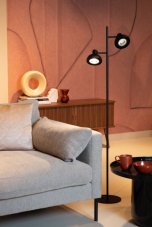 LUCIDE 30797/02/30 SENSAS stojacia lampa V1379mm 2xGU10 (ES111) čierna