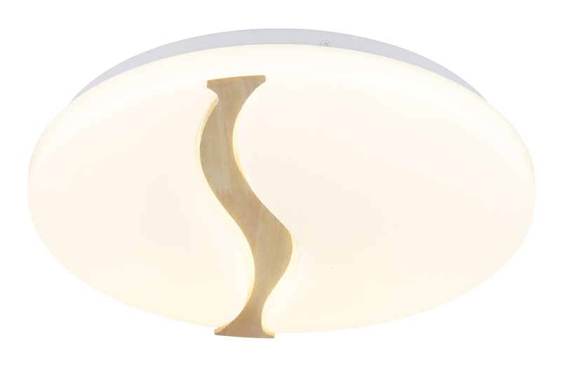 GLOBO 41790-20 LETICIA stropní svítidlo D390mm LED 24W 2790/1850lm 3000+4200+6000K bílá, dřevo