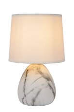 LUCIDE 47508/81/31 MARMO Lampička E14 1x40W biela/biela