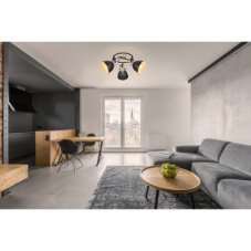 GLOBO 54018-3S WIHO stropné bodové svietidlo/spot D250mm 3xE27 čierna, imitácia dreva
