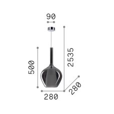 Závěsné svítidlo 1x E27 modrá IP20 Ideal Lux KALIQUE 359588