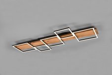 TRIO 622910532 HARPER stropní svítidlo SMD LED 42W/5700lm 3000K černá matná, drěvo, switchdimmer