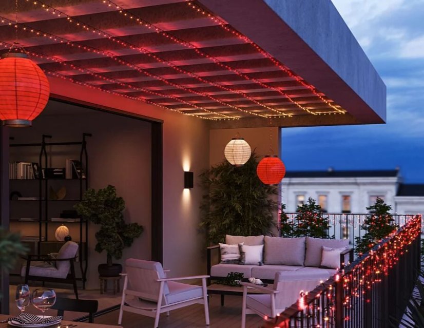 8720169246867 PHILIPS HUE White and Color Ambiance Festavia string lights - vianočná svetelná reťaz 500 LED 2x20m 2000-6500K+RGB IP44/IP54 čierna