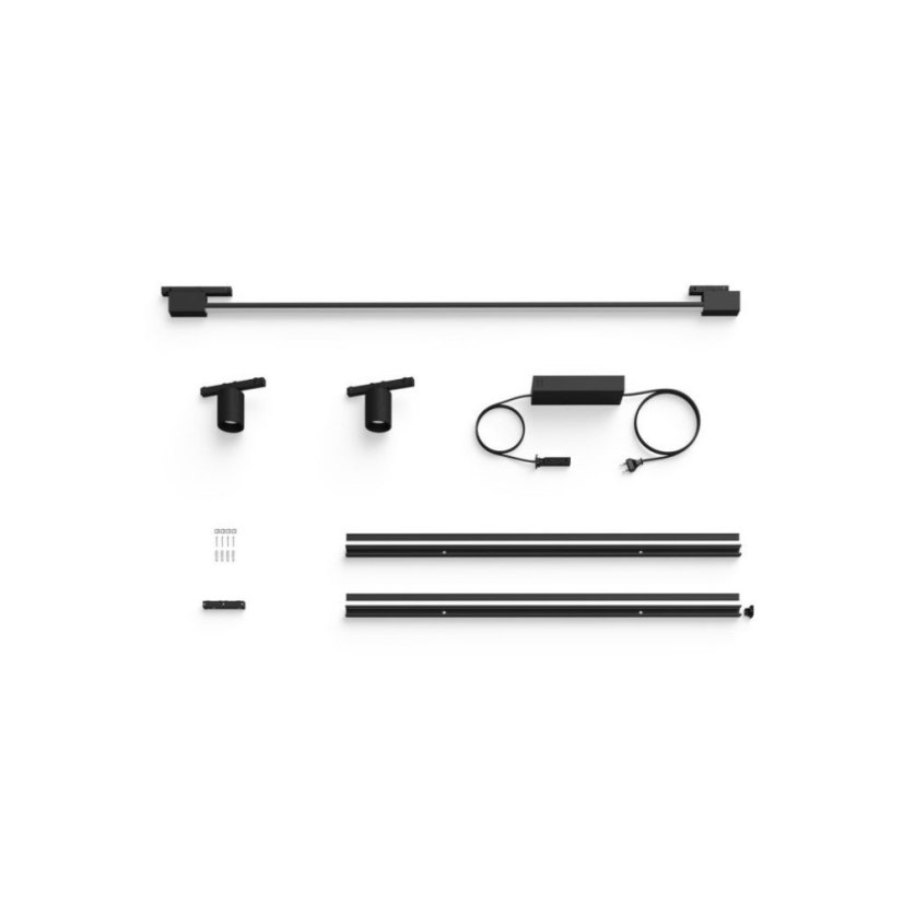 8719514407886 Philips Hue White and Color Ambiance Perifo LED nástěnné svítidlo bodové - souprava s Gradient trubicí 39,9W/2x490lm,1x1820lm 2000-6500K+RGB černé