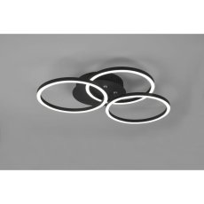 TRIO R62823132 CIRCLE stropní svítidlo LED 27W/3100lm 2700-6000K matná černá, dálkový ovladač