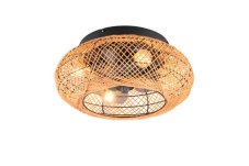 TRIO Reality R67302126 LILLESAND stropní svítidlo s ventilátorem 4xE27 D500mm černá, béžové