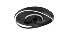 TRIO Reality R67393132 SORTLAND stropní svítidlo s ventilátorem SMD LED D500mm 30W/3500lm 2700-6500K černá matná, bílá, stmívatelné, dálkový ovladač