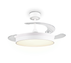 Stropní ventilátor se světlem LED 2700–6500K biela IP20 TRIO Reality KERAVA R69572101 časovač