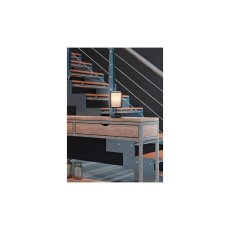 TRIO 511400132 BURTON stolná lampička 1xE14 V285mm  čierna matná, dymová