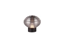 TRIO Reality R57771154 EARL dotyková stolná lampička SMD LED 1,5W/100lm 3000K čierna matná, dymová, nabíjateľná batéria, USB-C port