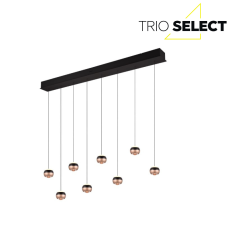 TRIO SELECT 344410832 ORBIT závesné svietidlo SMD LED 8x8W/960lm 2300+3000+4000K čierna matná, kávová, switchdimmer