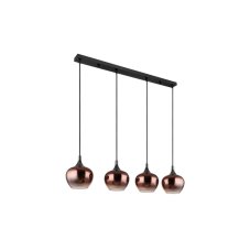 GLOBO 15548-4HG MAXY závěsné svítidlo 4xE27 černá, měděná