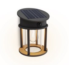 Philips 8720169361904 UltraEfficient Geri solární nástěnné svítidlo se senzorem LED 3,2W/500lm 2700K IP44 antracitová