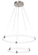 RABALUX 72009 Irelia závěsné svítidlo LED D600mm 55W/4700lm 3000+4000+6000K saténový chrom, bílá, dálkový ovladač