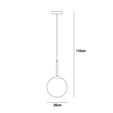 ITALUX PND-5578-1S-BRO-BK Deore závesné svietidlo 1xE27 D200mm starožitná bronzová, biela