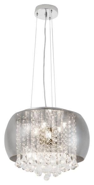 Rabalux 3599 Ninelle závesné svietidlo krištáľové 6xG9 chrómová, dymové sklo