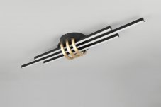 TRIO Reality R67873180 CINTO stropné svietidlo SMD LED 20W/2380lm 3000K čierna, zlatá, switchdimmer