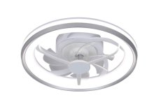 RABALUX 71335 Fanricius stropné svietidlo s ventilátorom D480mm LED 40W/2200lm 3000+4000+6000K strieborná, stmievateľné, diaľkový ovládač