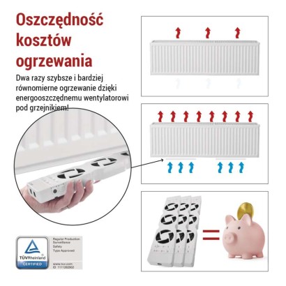 EMOS 2107563000 Ventilátor pod radiátor TRIO biela