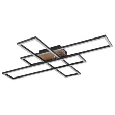 GLOBO 67208-40 DAKARI stropné svietidlo LED 40W/1650lm 3000K čierna matná, vzhľad dreva, biela