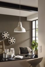 Eglo VINTAGE 49249 Závěsné svítidlo SOMERTON bílá leptaná 1X60W