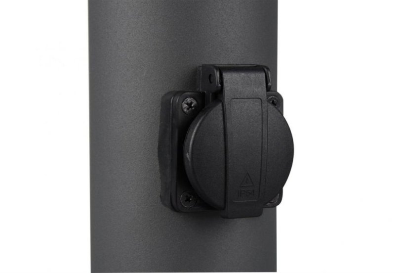 424067142 TRIO HOOSIC záhradný stĺpik 1xE27 28W s 2 zásuvkami