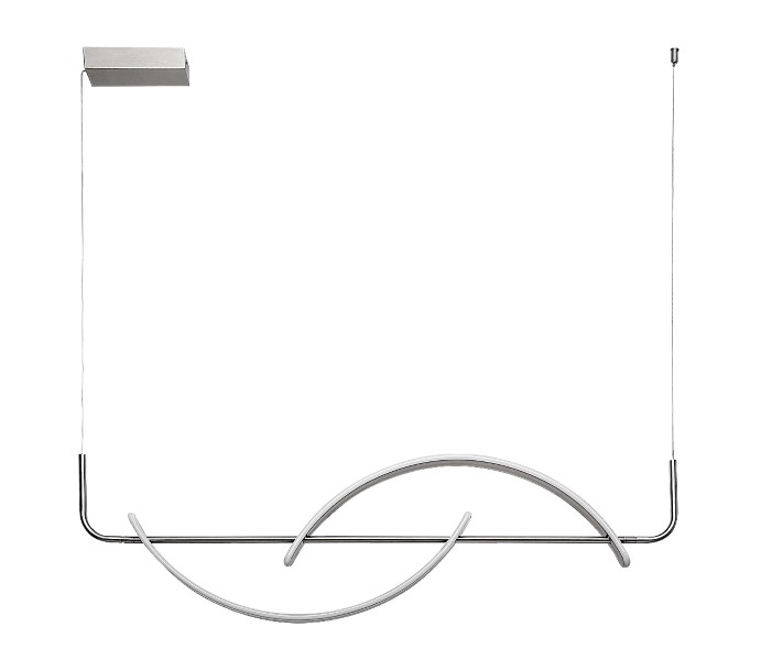 RABALUX 72233 Jarnelle závesné svietidlo LED 35W/2450lm 3000K saténová chrómová, biela