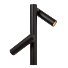 LUCIDE 27703/04/30 ANTRIM stojací lampa V1200mm LED 2x2,2W/256lm 2700K IP54 černá, bezdrátová nabíjecí podložka