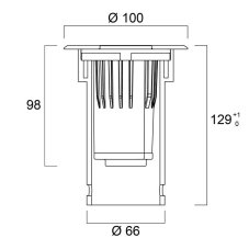 Sylvania 0049038 exteriérové zápustné svítidlo INTERRATA XS IP67 CLEAR 100LM 830 NB