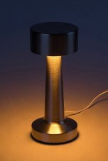 RABALUX 74208 Senan stolní lampička V210mm LED 2,7W/40lm 3000+4000+6000K stříbrná, bílá, USB kabel, ON/OFF