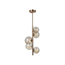 ITALUX PND-406007-V5-HBR Canello závesné svietidlo 5xG9 D310mm medová mosadz, jantárová