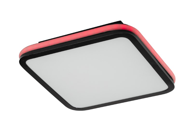 RABALUX 71399 Serkan stropní svítidlo LED 43W/2600lm 3000-6500K černá, bílá, stmívatelné, dálkový ovladač