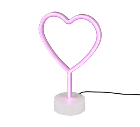 TRIO reality R55210101 HEART USB Dekoračné svietidlo 200mm LED 1X1W Biela