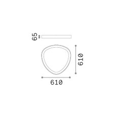 Stropné svietidlo LED 4000K čierna IP20 Ideal Lux GEMINI 372075