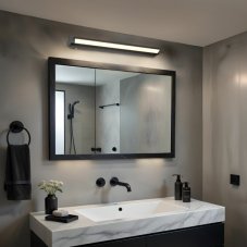 TRIO 284779132 FABRIZIO nástenné svietidlo nad zrkadlo š760mm SMD LED 15,5W/1700lm 2300+3000+4000K IP44 čierna matná