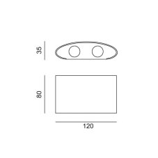 ITALUX OWL-6650-2-WH-3K Ortelo venkovní nástěnné svítidlo LED 4W/336lm 3000K IP54 bílá