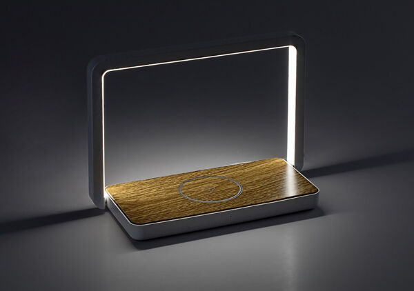 RABALUX 76005 Buldus stolní svítidlo LED V145mm 4W/160lm 3000K matná bílá, imitace dřeva