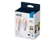 Philips Wiz Colors 8719514551275 LED žárovka E14 C37 4,9W/470lm 2200-6500K+RGB svíčka 2-set