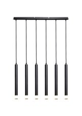 RABALUX 72362 Ramira závesné svietidlo 6xG9 čierna, priehľadná