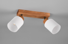 TRIO Reality R81112030 ASSAM stropní bodové svítidlo/spot 2xE14 dřevo, bílá