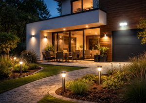 Vonkajšie osvetlenie domu – ako vybrať svietidlá na fasádu, terasu a záhradu