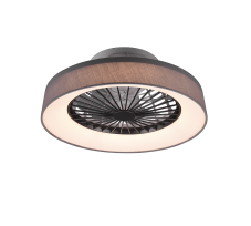 TRIO R62662111 FARSUND stropní svítidlo s ventilátorem LED D470mm 30W/2200lm 3000-6500K šedá, stmívatelné, dálkový ovladač